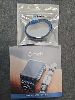 Blue Silicone Medical ID Wristband